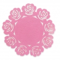 Серветка на стіл Троянди, 15 см, рожева