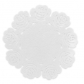 Серветка на стіл Троянди, 15 см, біла