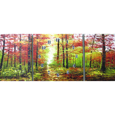 Годинник-триптих Осінній ліс