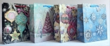 Пакет з картону 25*30*10, ламінований, з аплікацією, мікс