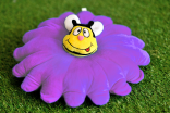 Подушка-іграшка Бджілка у квітці бузкова 46 см