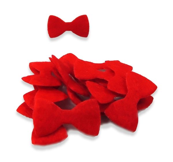 Decor of felt Bantik 2,5 cm, 500 pcs per pack, red