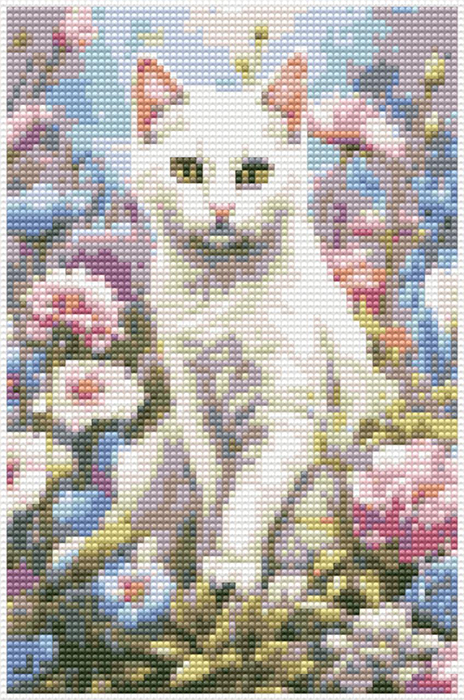 White grace, 20*30cm. Craft kit with rhinestones on a stretcher
