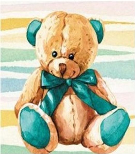 My teddy bear, 21*25 cm. Set for creativity with rhinestones on 5D cardboard
