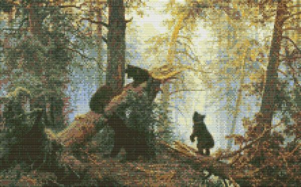 Embroidery kit Morning in a pine forest 59*40