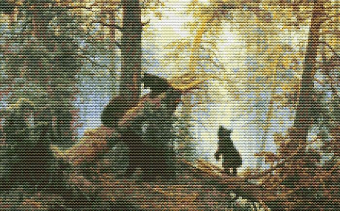 Набір для вишив. "Ранок в сосновому лісі" 59*40 см (D3013)