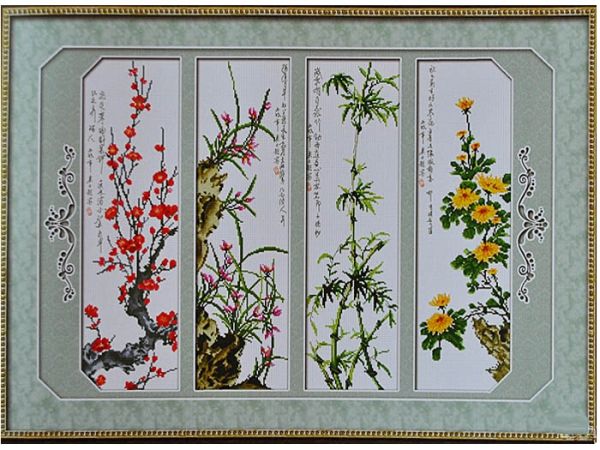 Kit embroidery cross Branches