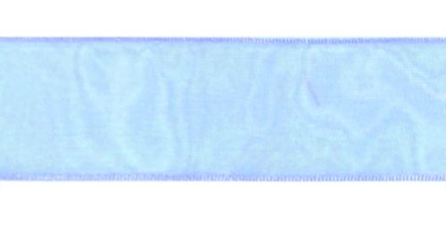 Стрічка з органзи, блакитна, ширина 2 см; 45,7 м в рул. (D511,104)