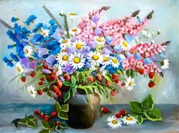 Gift of summer, 40*50 cm. Set for creativity with rhinestones on a stretcher