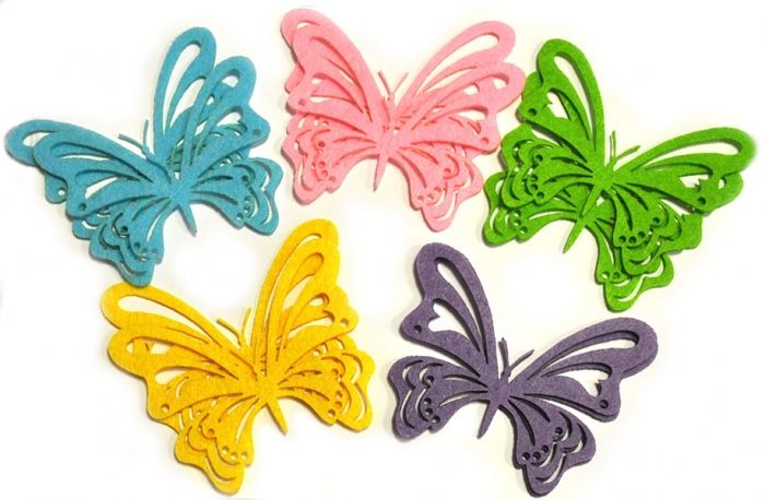 Декор з фетру "Метелик", 8*10 см, 10 шт в уп.