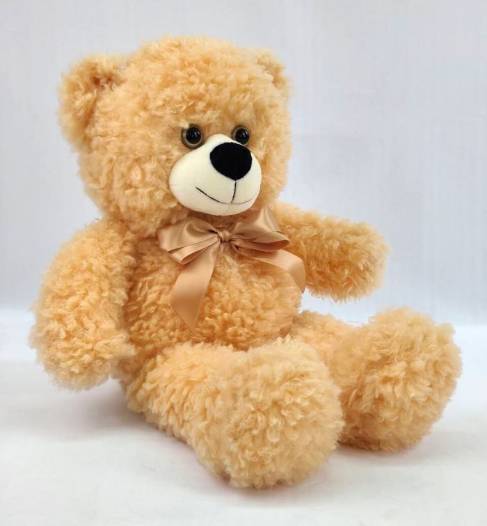 Cream 47 cm. Teddy bear toy.