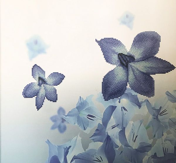 Embroidery kit 6D, 52 * 52 cm. Cold flowers