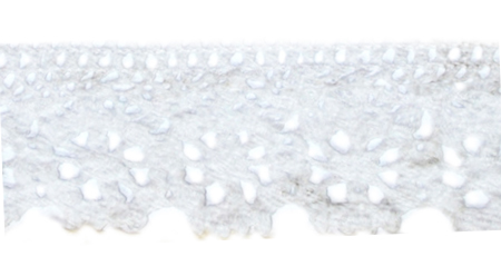 Lace white cotton, 2.8 cm