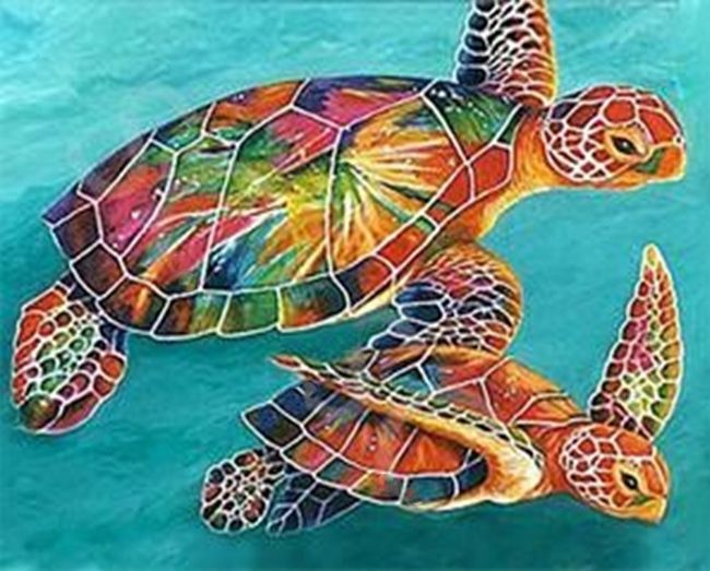 Sea beauties 40*50 cm. Set for creativity with rhinestones on a stretcher