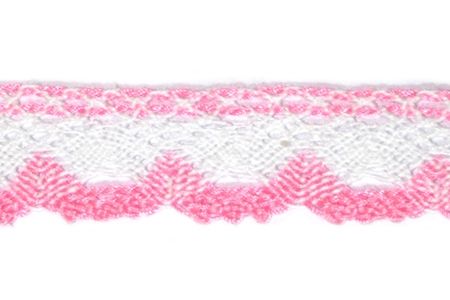 Lace pink cotton, 2.5 cm