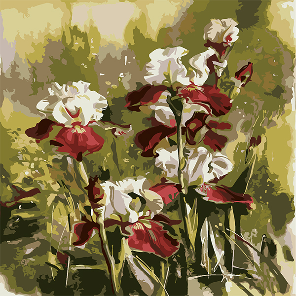 Іrises. Serhii Brandt, 30*30 cm. Set for creativity picture by numbers