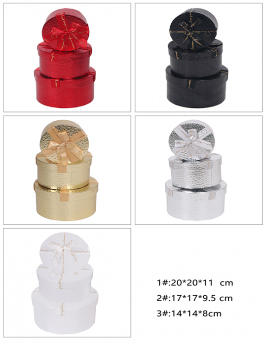 A set of gift boxes 3 pcs per pack.