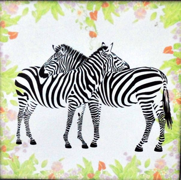 Set d/5D embroidery Two zebras 57*57