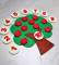 Set for development from felt Wood 24 * 22 cm