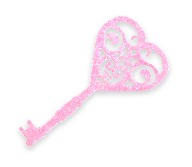 Decor for the felt Lace key, 6 cm, pink, 30 pcs. in the pack.