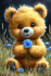 I will give you a cornflower., 20*30cm. Craft kit with rhinestones on a stretcher