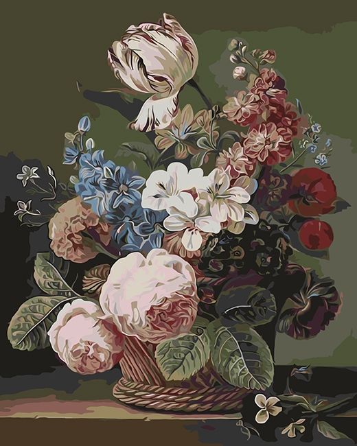 Набір для творчості картина за номерами "Квіти". Худ. Jan Frans van Dael 40*50 см(У)