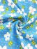 Cotton fabric blue with flowers/182