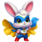 Rhinestone set (sticker) Bunny-protector, 10*10 cm