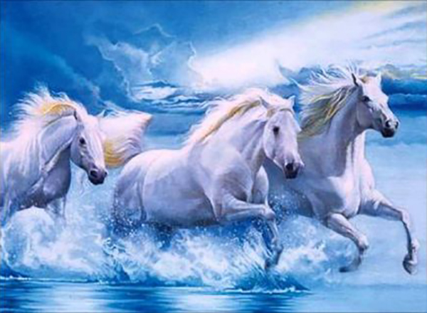 Energy of movement, 40*50 cm. Set for creativity with rhinestones on a stretcher
