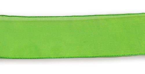 Ribbon from organza, green, ш. 2.5 cm; 45.7 m in the rudder.