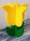 Decorative item made of felt Tulip 3D, 15 cm, yellow