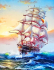 Under sails, 30*40 cm. Set for creativity with rhinestones on a stretcher