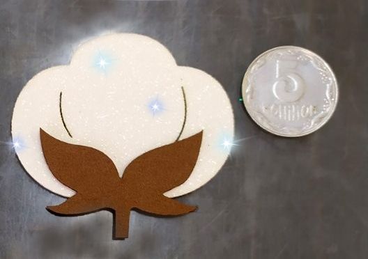Cotton, 5.5 cm, 20 pcs in a pack. Decorative product