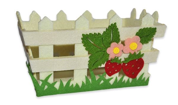 Candy made of felt strawberry glade 15 * 20 cm
