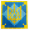 Набір для творчості зі стразами (наліпка) "Тризуб" 10*10  см