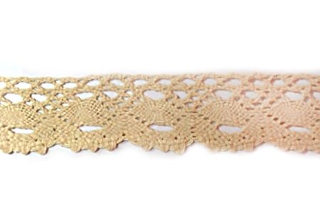 Lace beige cotton, 2.5 cm
