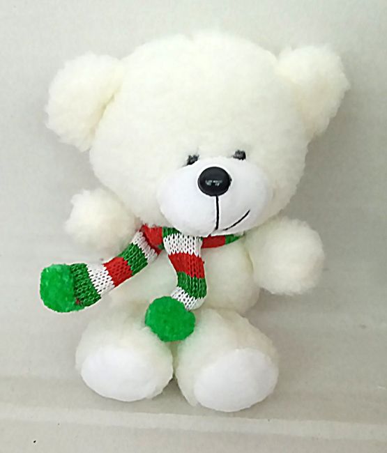Textile souvenir Snowy Bear, 14 cm