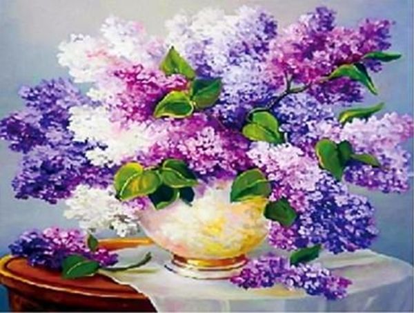 Set for creativity with rhinestones on a stretcher Lilac, 20*30 cm
