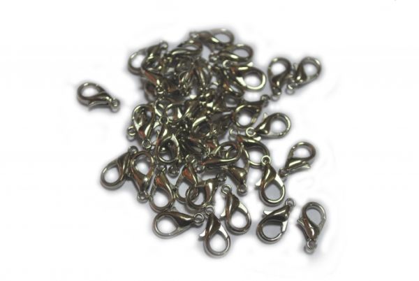 Accessories metal "Buckle clasp", white silver, 14 mm