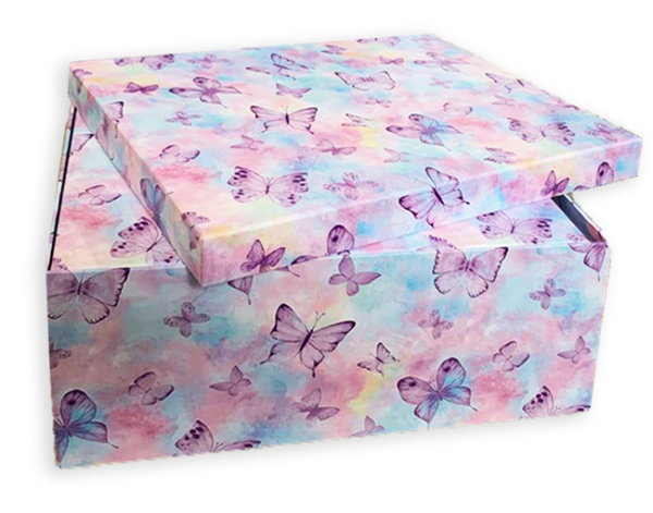 Purple butterflies, 10 pcs. in pack Set of gift boxes