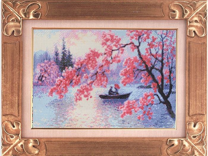 Kit embroidery cross Two in a boat