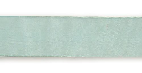 Стрічка з органзи, блакитна,ш. 2,5 см; 45,7 м в рул.