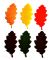 The Oak leaves out of felt 9 cm, 60 PCs.