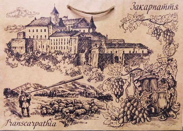 Пакет 33*23*12 "Закарпаття" 12шт в уп крафт