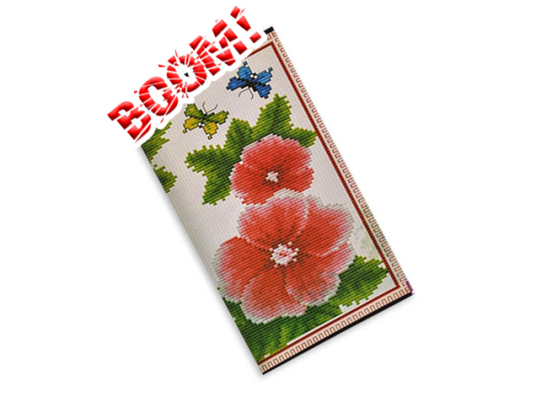 Kit embroidery cross Purse Hibiscus