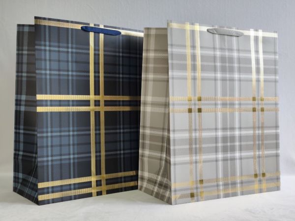 Пакет 40*50*20см (XL) паперовий "Святкова клітинка-1", 12 шт в пак.