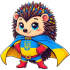 Rhinestone set (sticker) Hedgehog-protector, 10*10 cm
