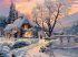 Winter day, 40*50 cm. Set for creativity with rhinestones on a stretcher
