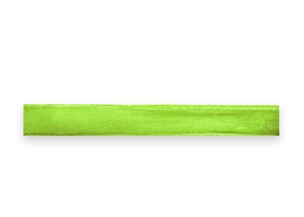 Стрічка з органзи, салатова, ширина 0,3 см; 914 м в рул. (52)