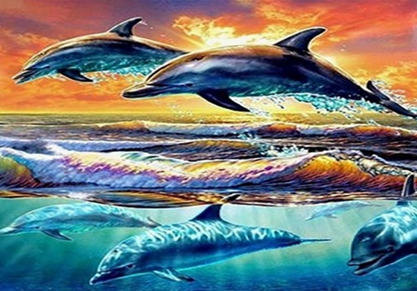 Energy of motion. 40*50 cm. Set for creativity with rhinestones on canvas